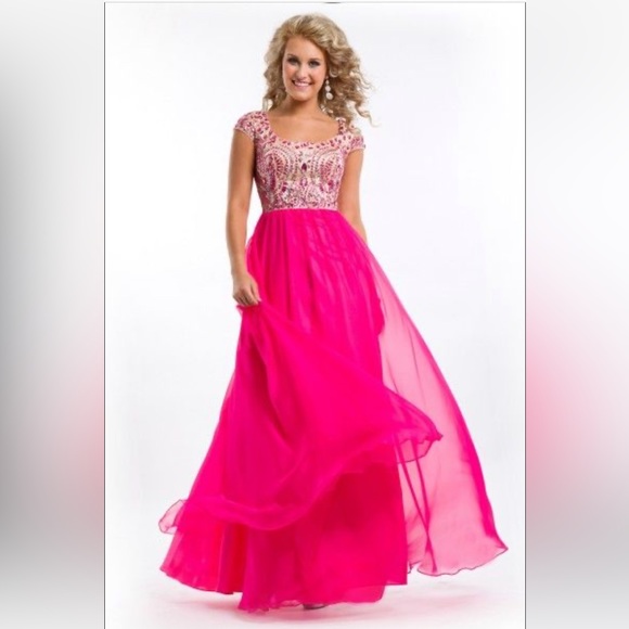 Party Time Special Occasion Green Prom Dress Gold Sequins Beads Jewels size 6 - Picture 17 of 17